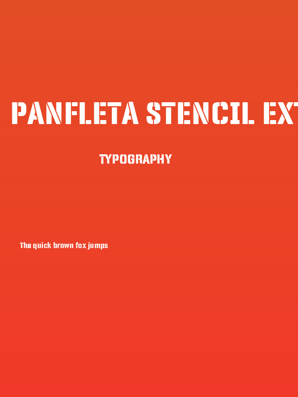 Panfleta Stencil Extra Bold Poster