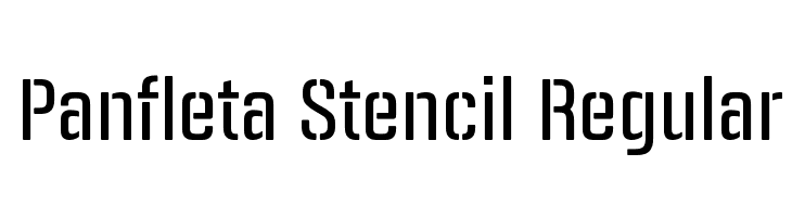 Panfleta Stencil Regular फ़ॉन्ट