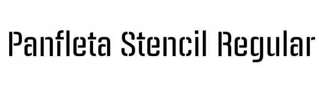 Panfleta Stencil Regular  Frei Schriftart Herunterladen