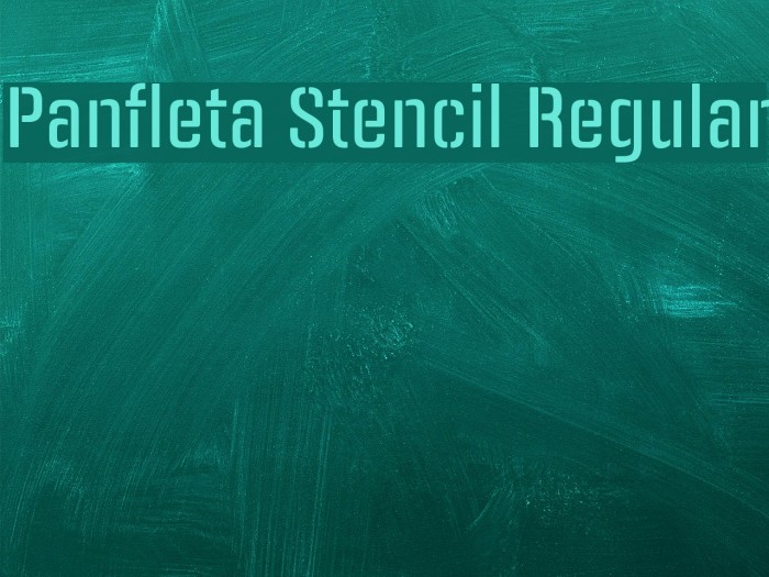 Panfleta Stencil Regular फ़ॉन्ट examples