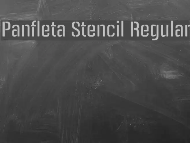 Panfleta Stencil Regular फ़ॉन्ट examples