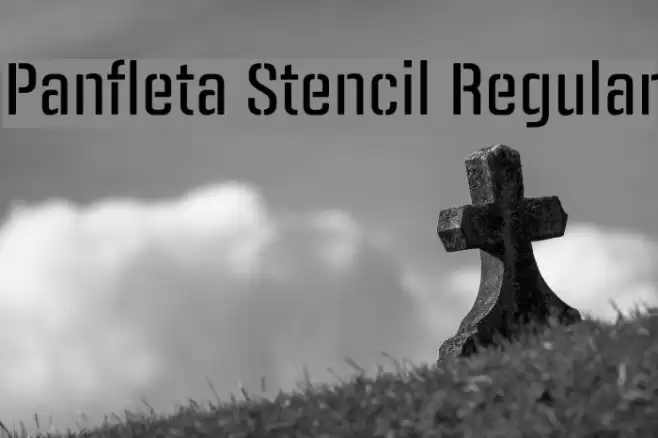 Panfleta Stencil Regular फ़ॉन्ट examples