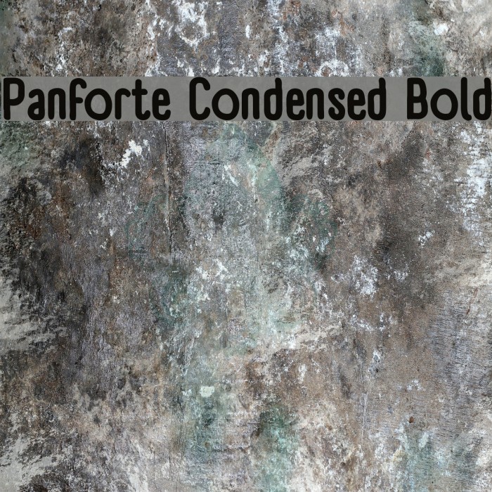 Panforte Condensed Bold Font examples