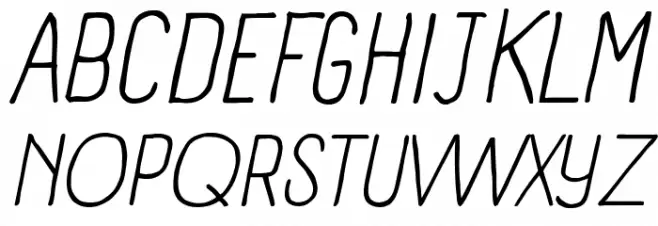 Panforte Condensed Light Italic 字体 大写