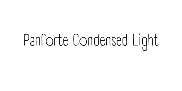 Panforte Condensed Light Logo