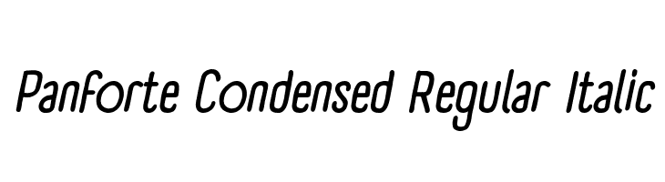 Panforte Condensed Regular Italic Font