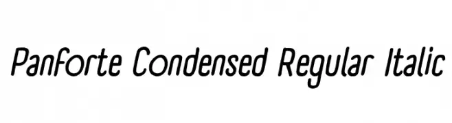 Panforte Condensed Regular Italic 