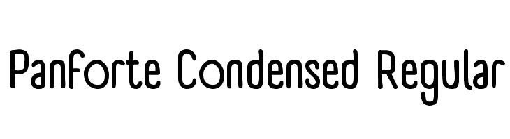Panforte Condensed Regular  font caratteri gratis