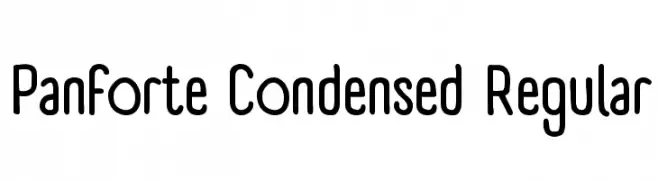 Panforte Condensed Regular 