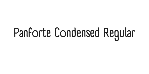 Panforte Condensed Regular Logo