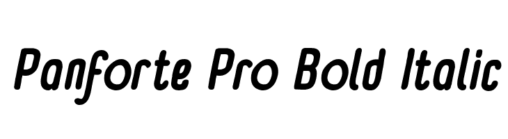 Panforte Pro Bold Italic Font