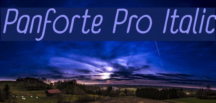 Panforte Pro Italic Font examples