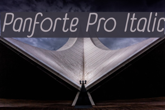 Panforte Pro Italic Font examples