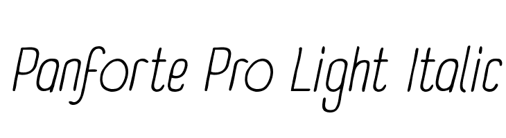 Panforte Pro Light Italic Font
