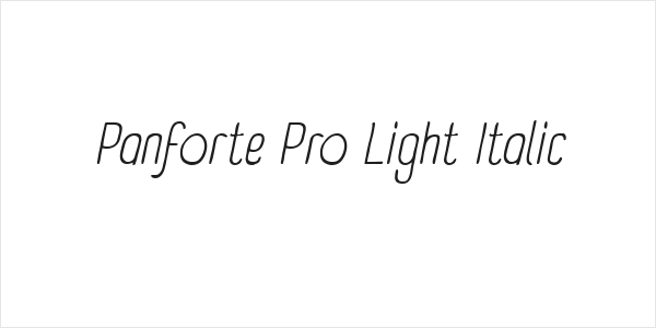 Panforte Pro Light Italic Logo