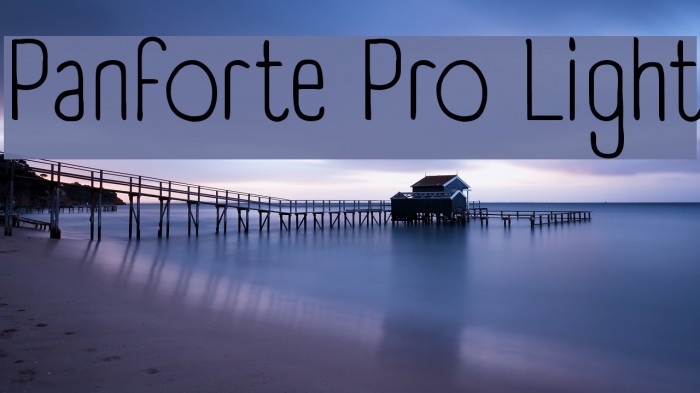 Panforte Pro Light Font examples