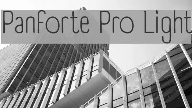 Panforte Pro Light Font examples