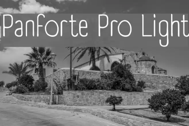 Panforte Pro Light Font examples