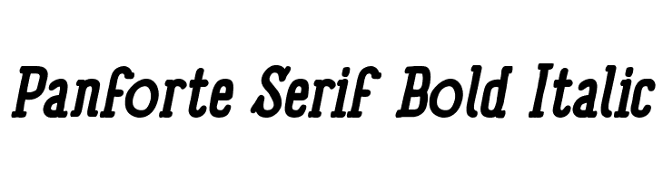 Panforte Serif Bold Italic Font