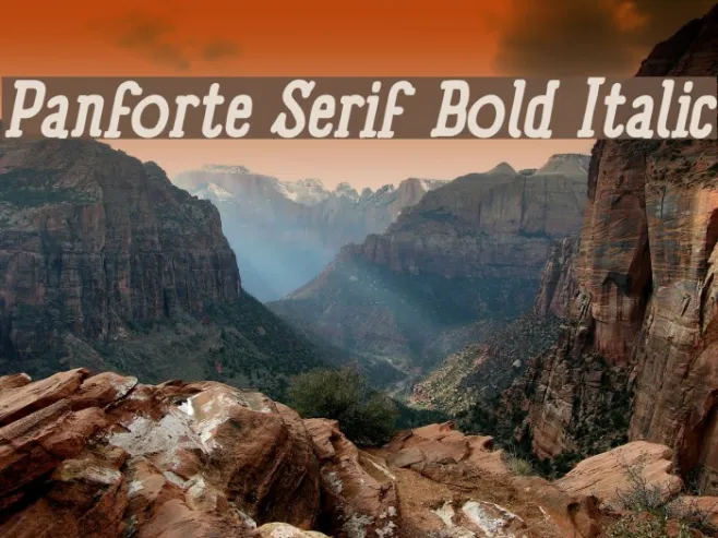 Panforte Serif Bold Italic Example 2
