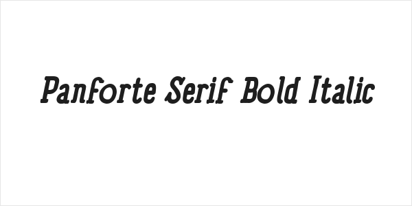Panforte Serif Bold Italic Logo