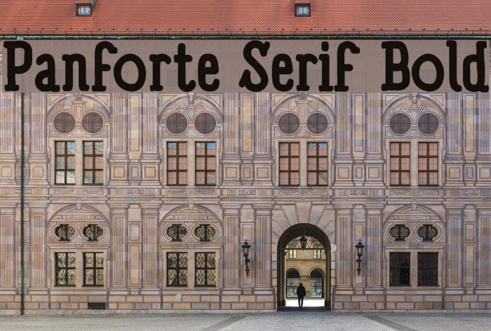 Panforte Serif Bold Font examples