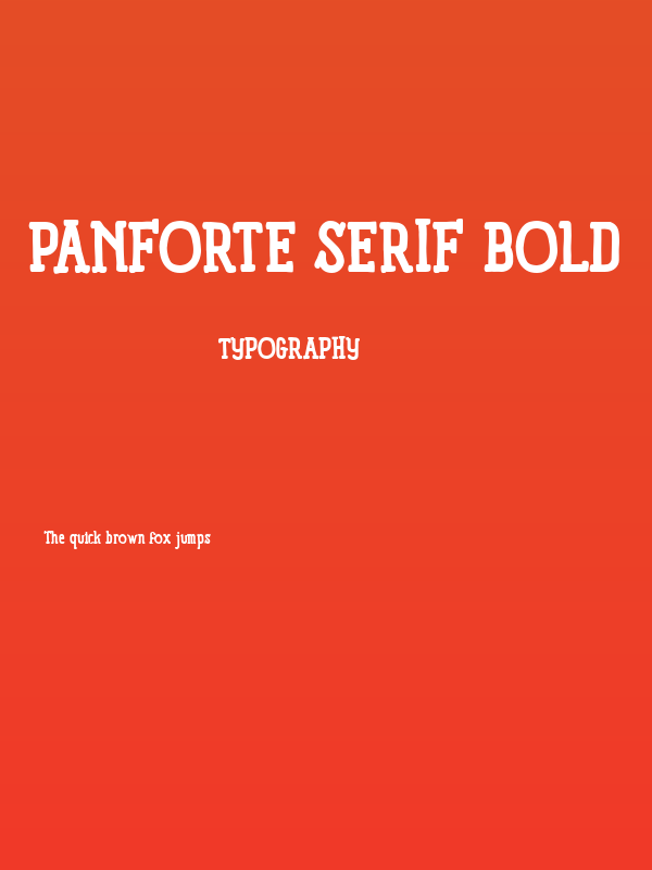 Panforte Serif Bold Poster