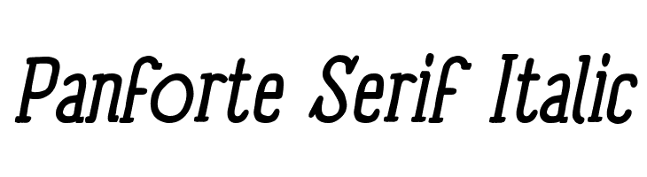 Panforte Serif Italic Font
