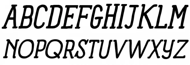 Panforte Serif Italic फ़ॉन्ट अपरकेस