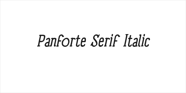 Panforte Serif Italic Logo