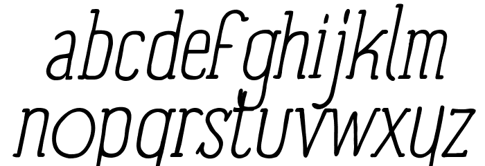 Panforte Serif Light Italic Font LOWERCASE