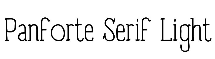 Panforte Serif Light Font