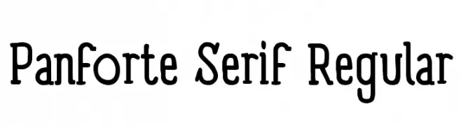 Panforte Serif Regular  Descarca Fonturi Gratis