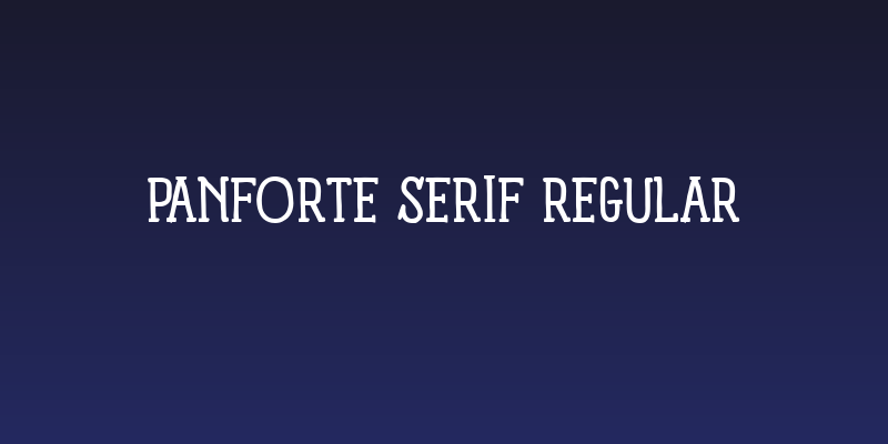 Panforte Serif Regular Social Header