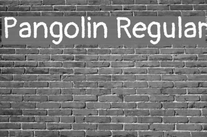 Pangolin Regular Font examples
