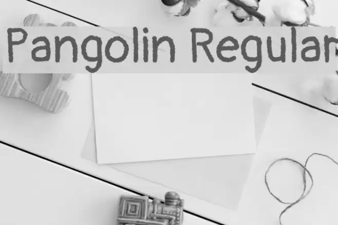 Pangolin Regular Font examples