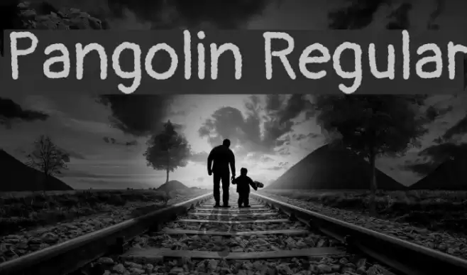 Pangolin Regular Font examples