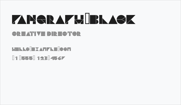 Pangraph-Black Business Card