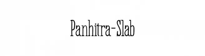 Panhitra-Slab  Frei Schriftart Herunterladen