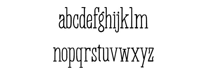 Panhitra-Slab Font LOWERCASE