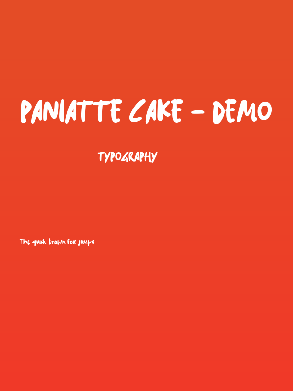 Paniatte Cake - Demo Poster