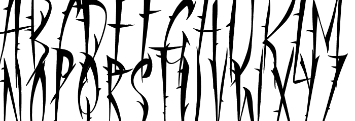 Panic Room Font LOWERCASE