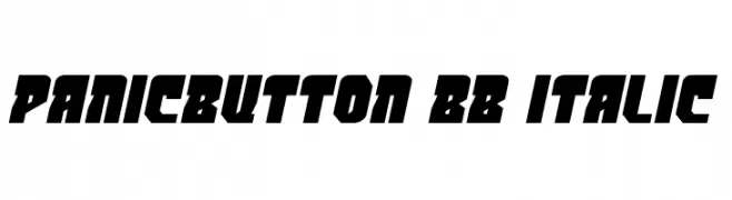PanicButton BB Italic  Скачать бесплатные шрифты