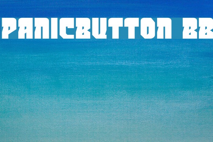 PanicButton BB Font examples
