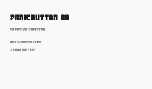 PanicButton BB Business Card