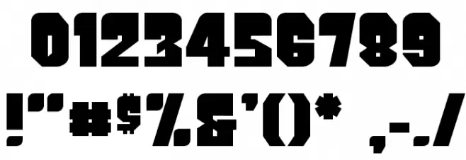 PanicButtonBB Font OTHER CHARS