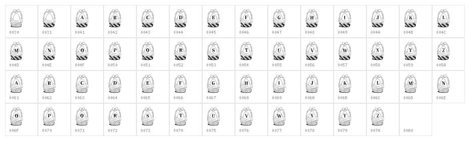 Panier de Paques Character Map