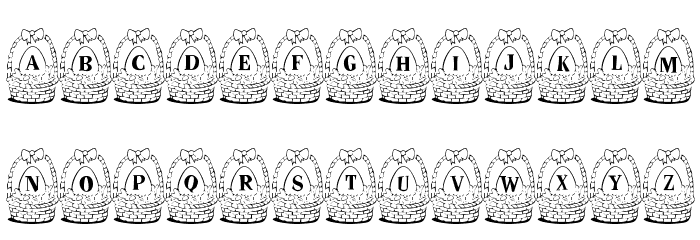 Panier de Paques Font LOWERCASE