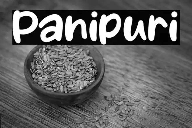 Panipuri Font examples