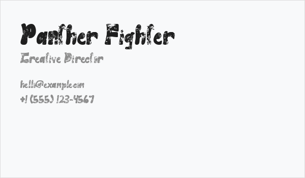 Panther Fighter Business Card